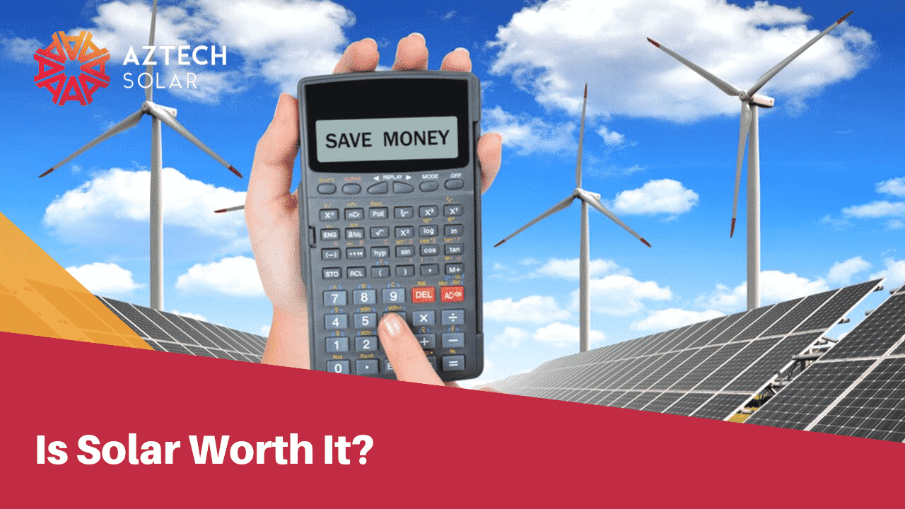 Calculator showing save money with solar panels and turbines