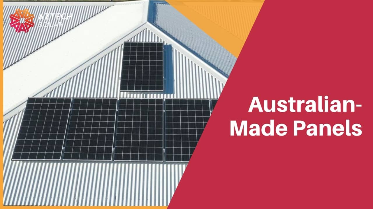 Solar panels on building wall, Australian-made panels