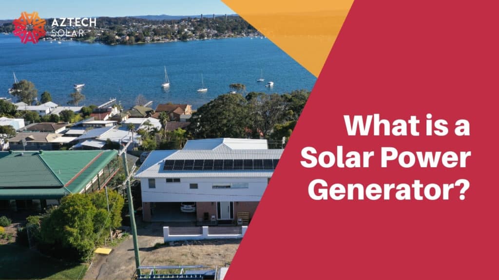 Rooftop solar panels on waterfront suburban home
