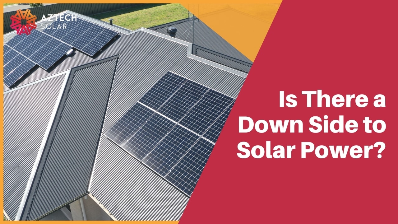 Solar panels on house roof with question text