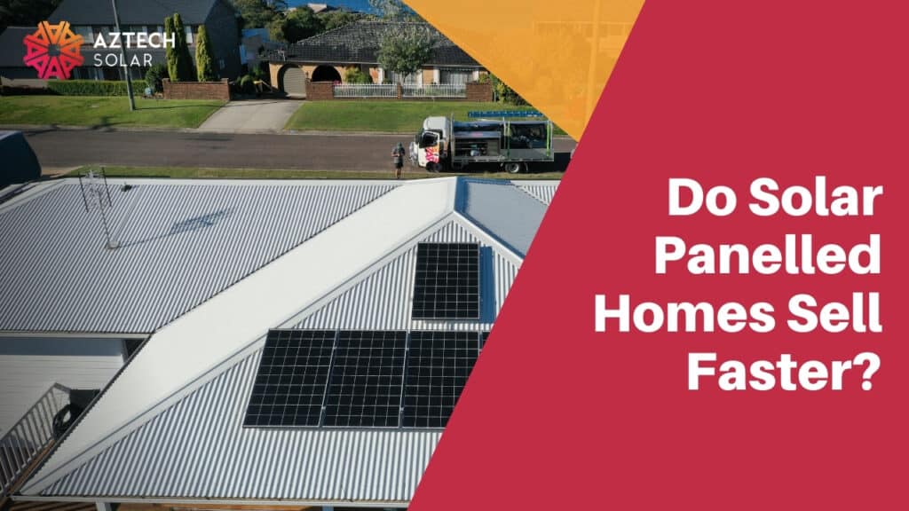 Residential rooftop solar panels on suburban Australian home