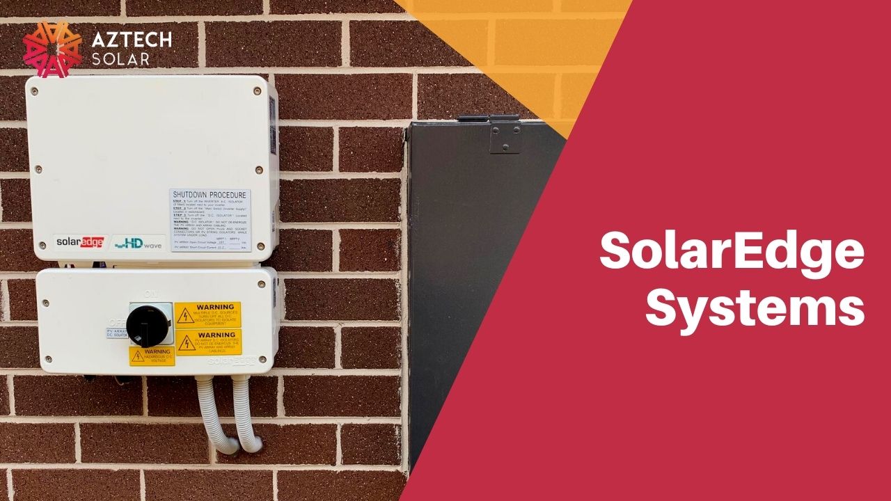 SolarEdge inverter systems mounted on a wall.