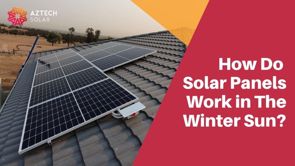 Solar panels on a roof for winter sun efficiency.