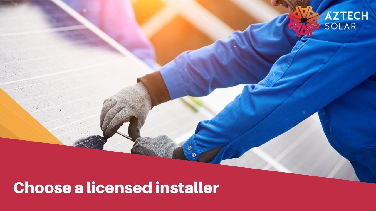 Choose a licensed installer