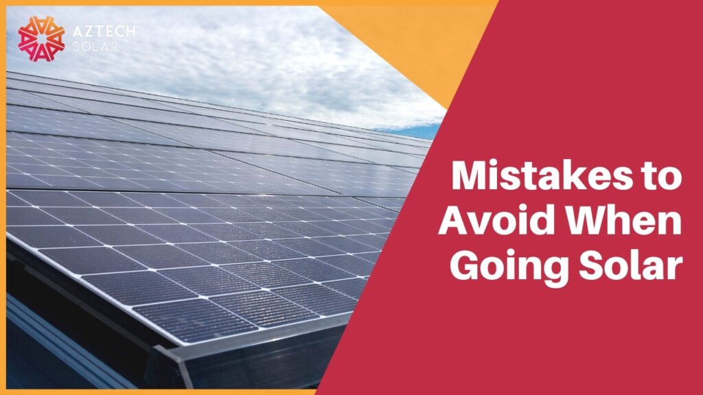 Solar panels with tips for avoiding mistakes.
