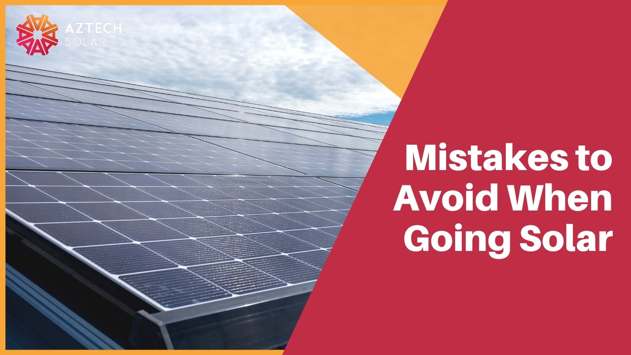 Solar panels with tips for avoiding mistakes.