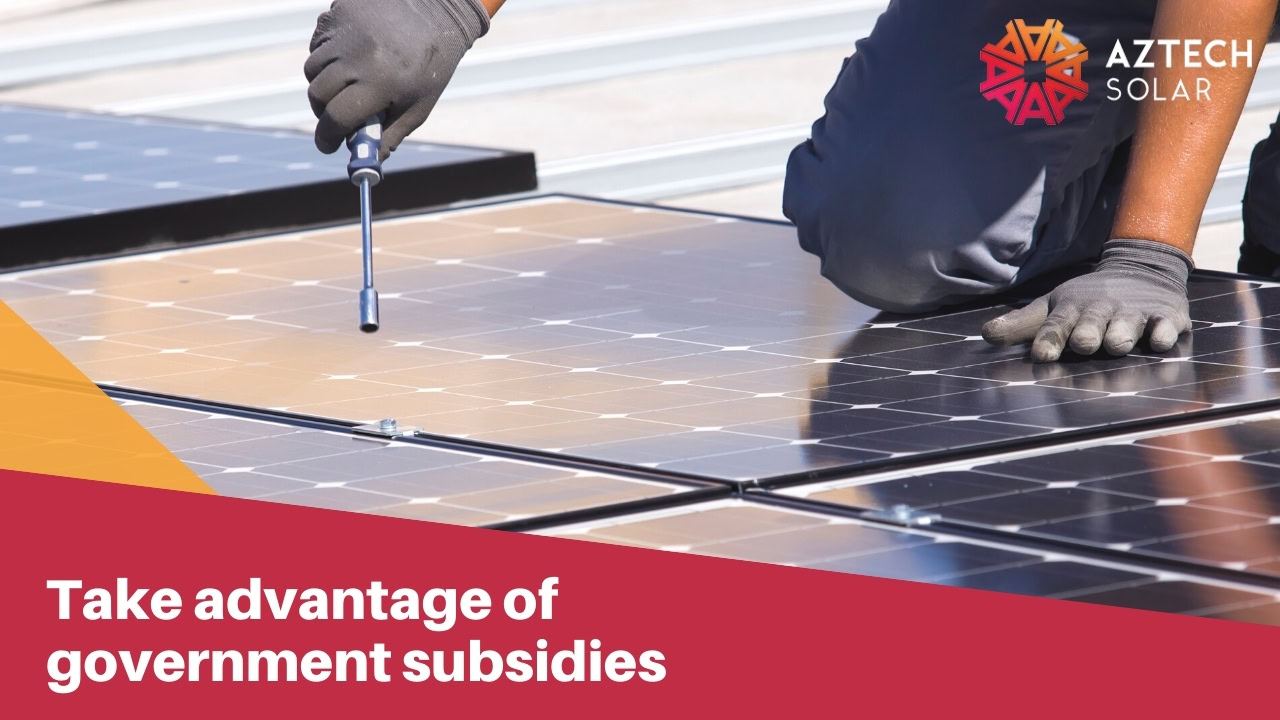 Take advantage of government subsidies