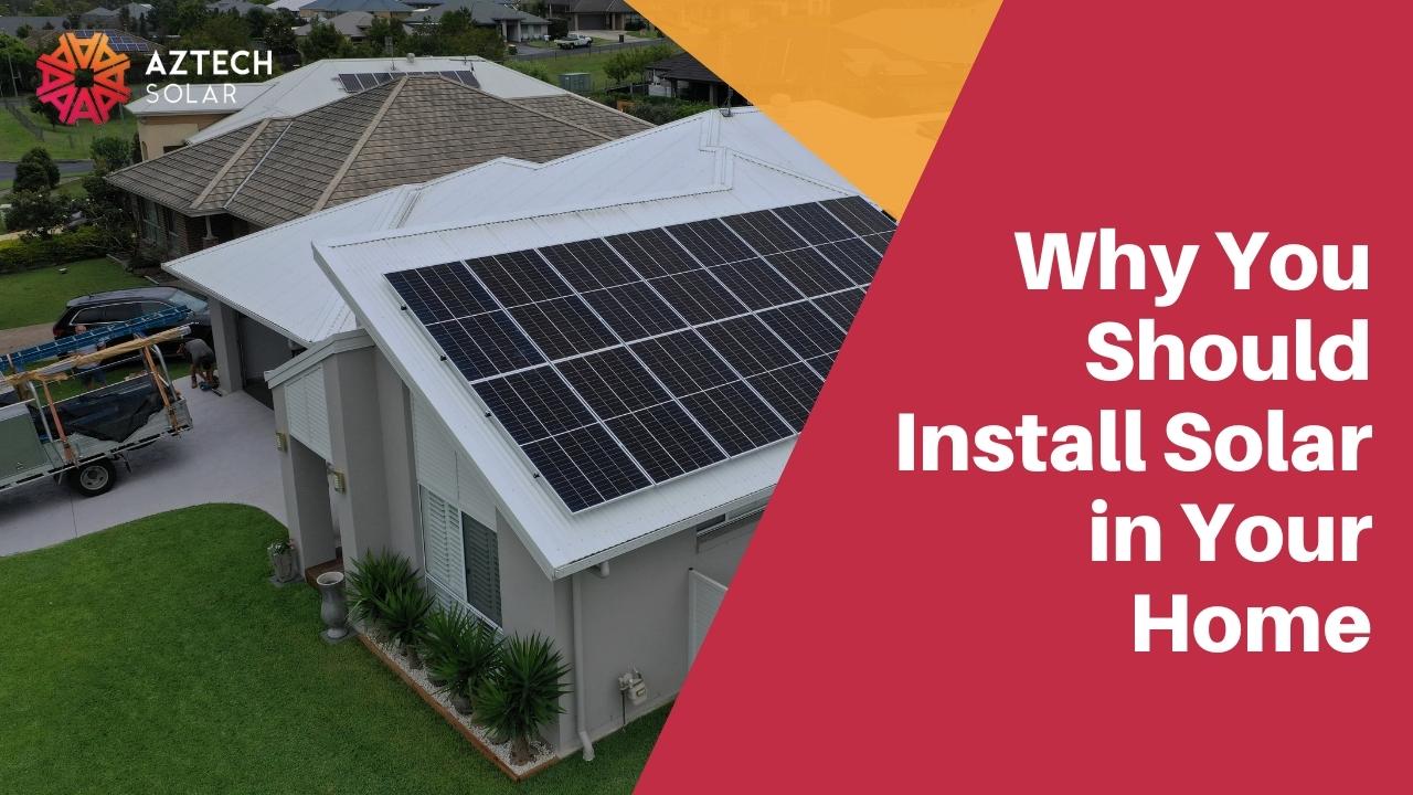 Solar panels installed on a residential roof.