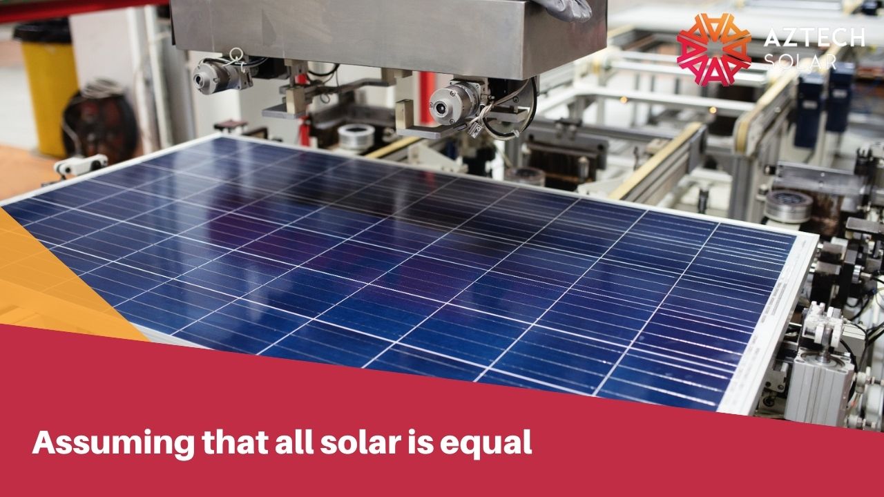 Assuming that all solar is equal