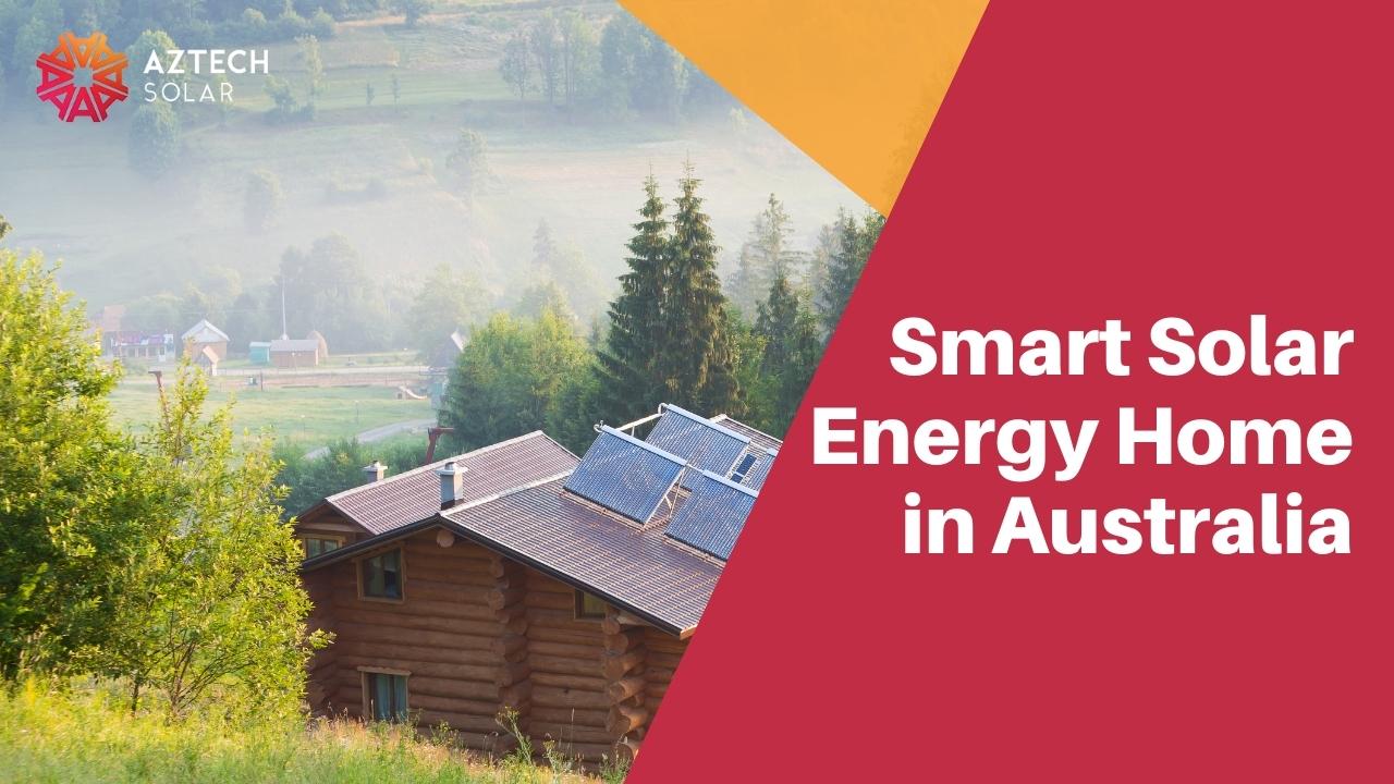 Smart solar-powered home in Australian landscape.