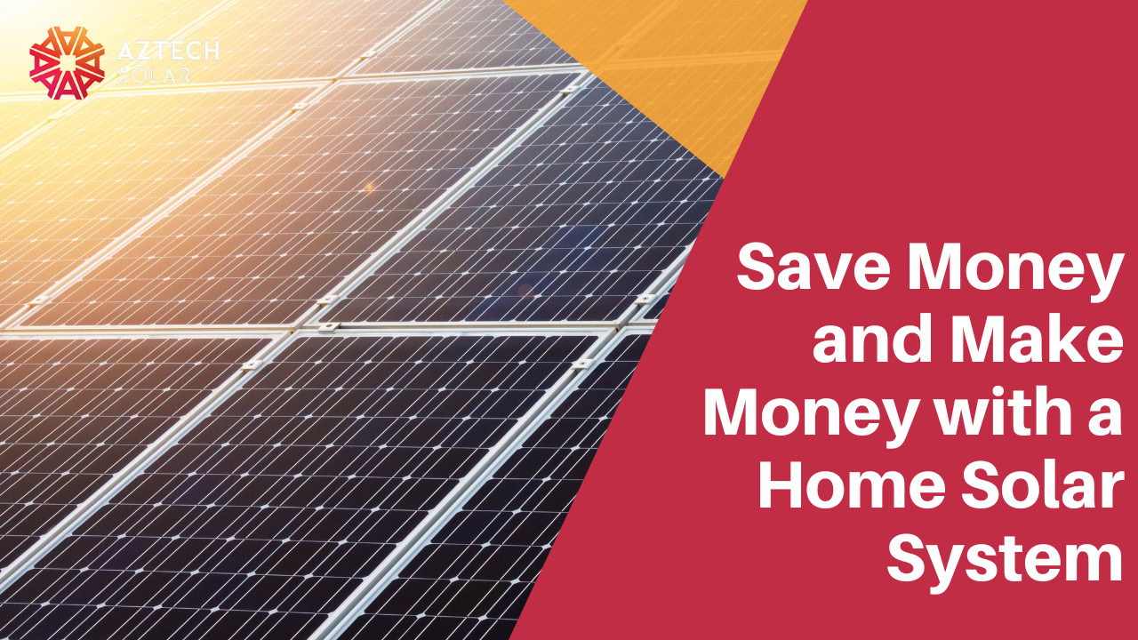 Solar panels promoting energy savings and earnings