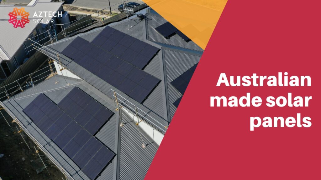 Australian solar panels installed on residential rooftops.