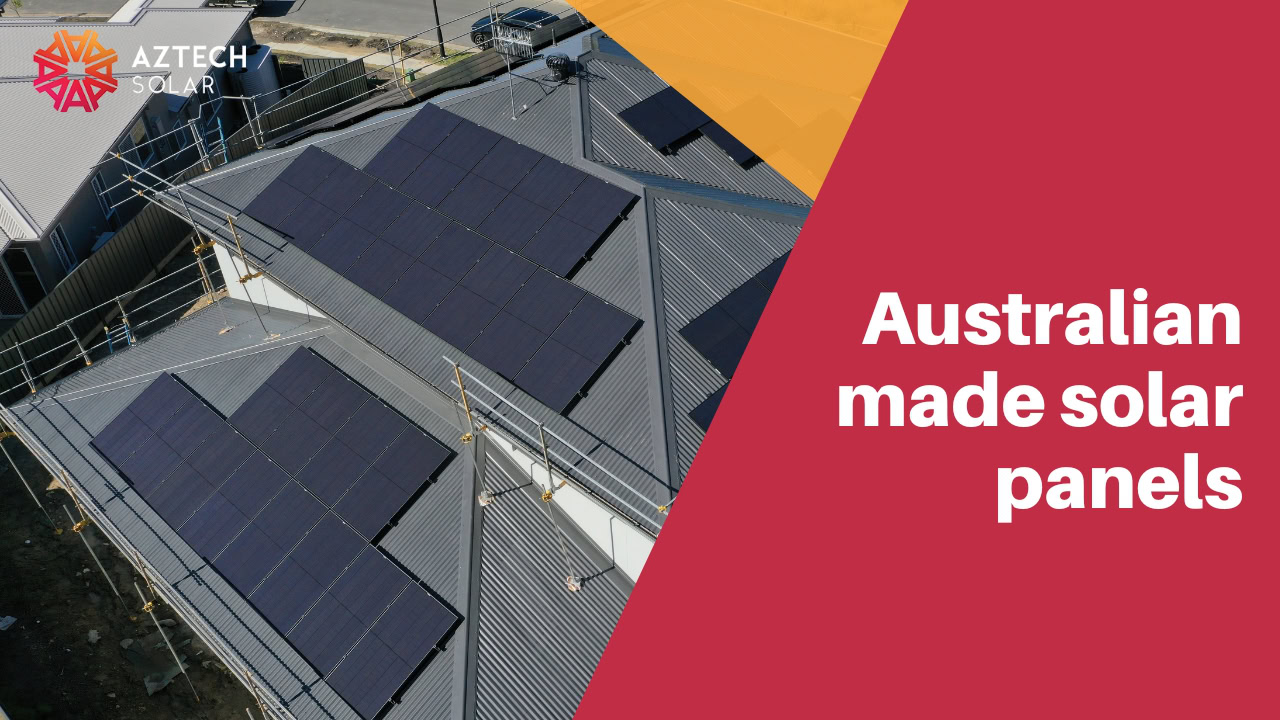 Australian solar panels installed on residential rooftops.