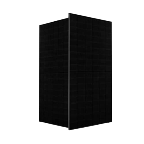 Black solar panel with textured surface design.