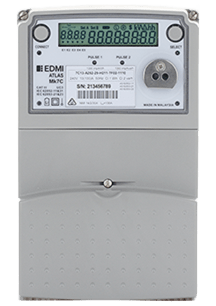 Electronic energy metre displaying usage metrics