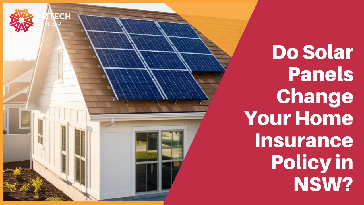 House with rooftop solar panels and NSW insurance text