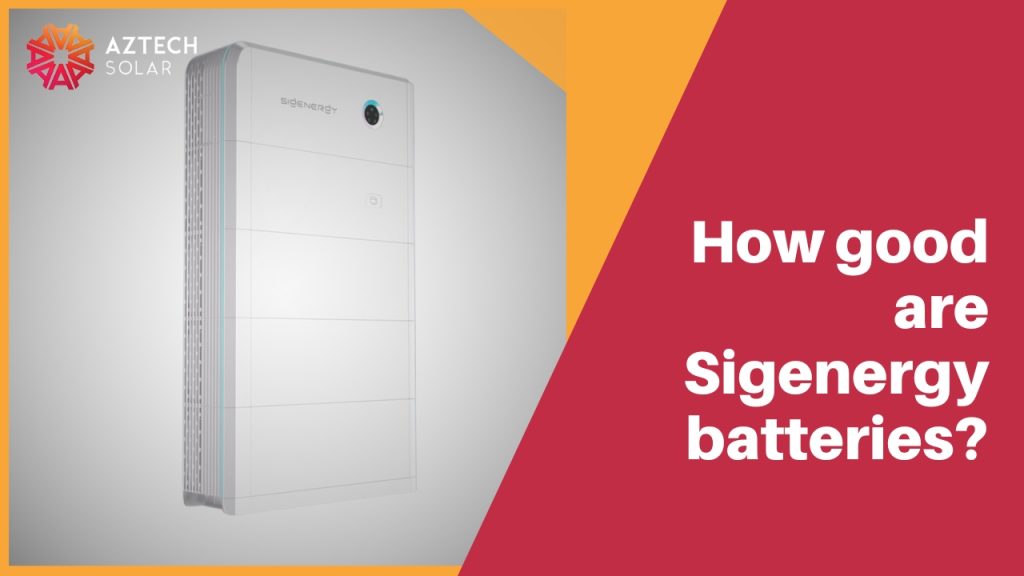 Sigenergy SigenStor battery system installed at an Australian home