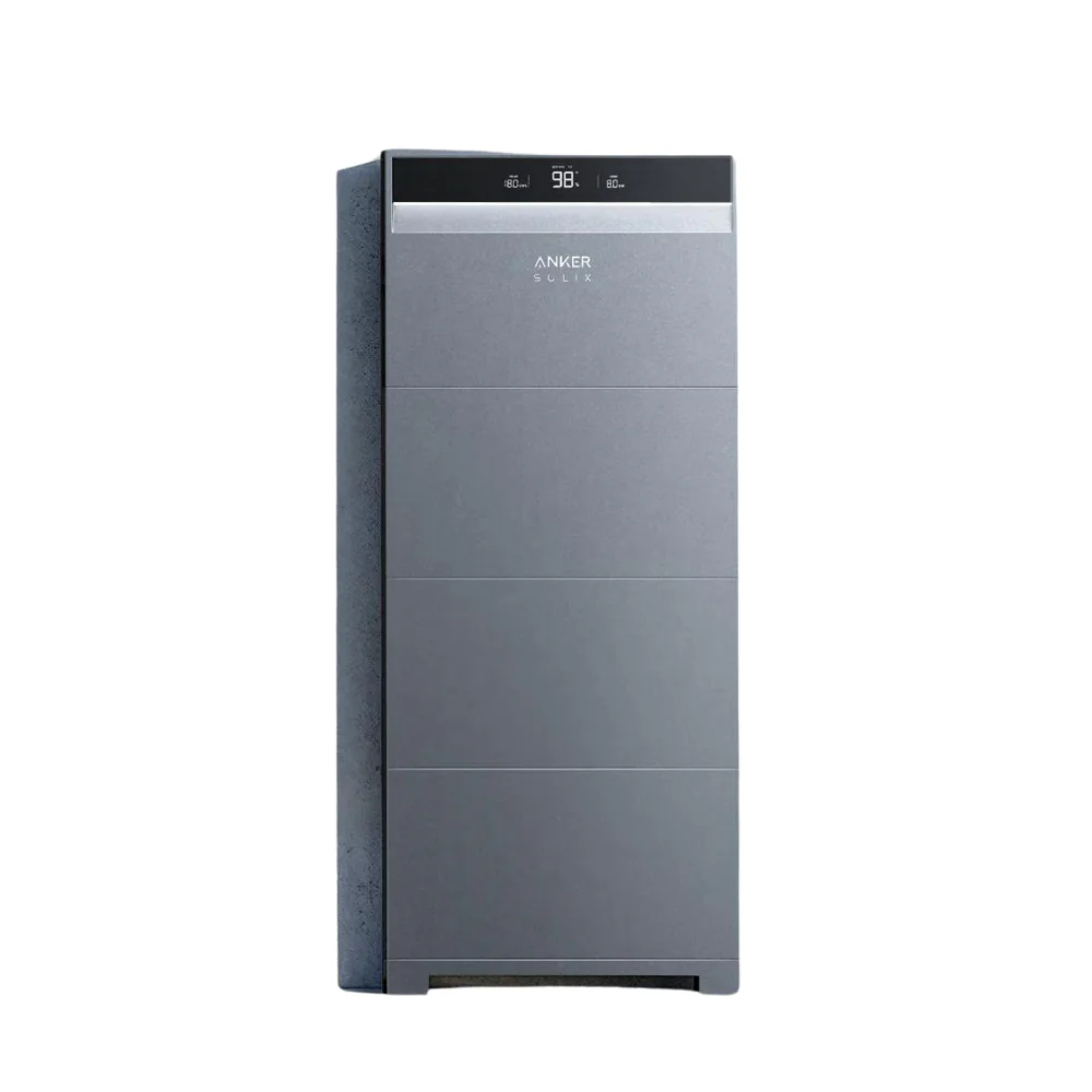 Anker Solix home battery storage unit with display